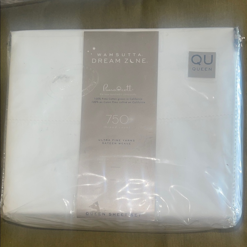 Wamsutta Dream Zone Pure Cotton Queen Sheet Set - White